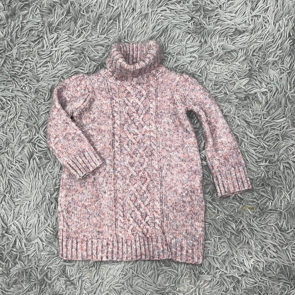 • Janie and Jack • Baby Girls Mock neck Long Sleeve Sweater Dress Purple 18-24